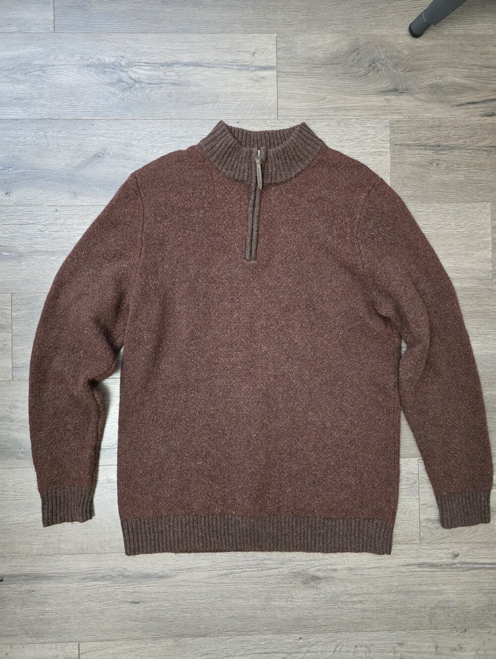 Pendelton Shetland Wool Mens 1/4 Zip Sweater Size Medium
